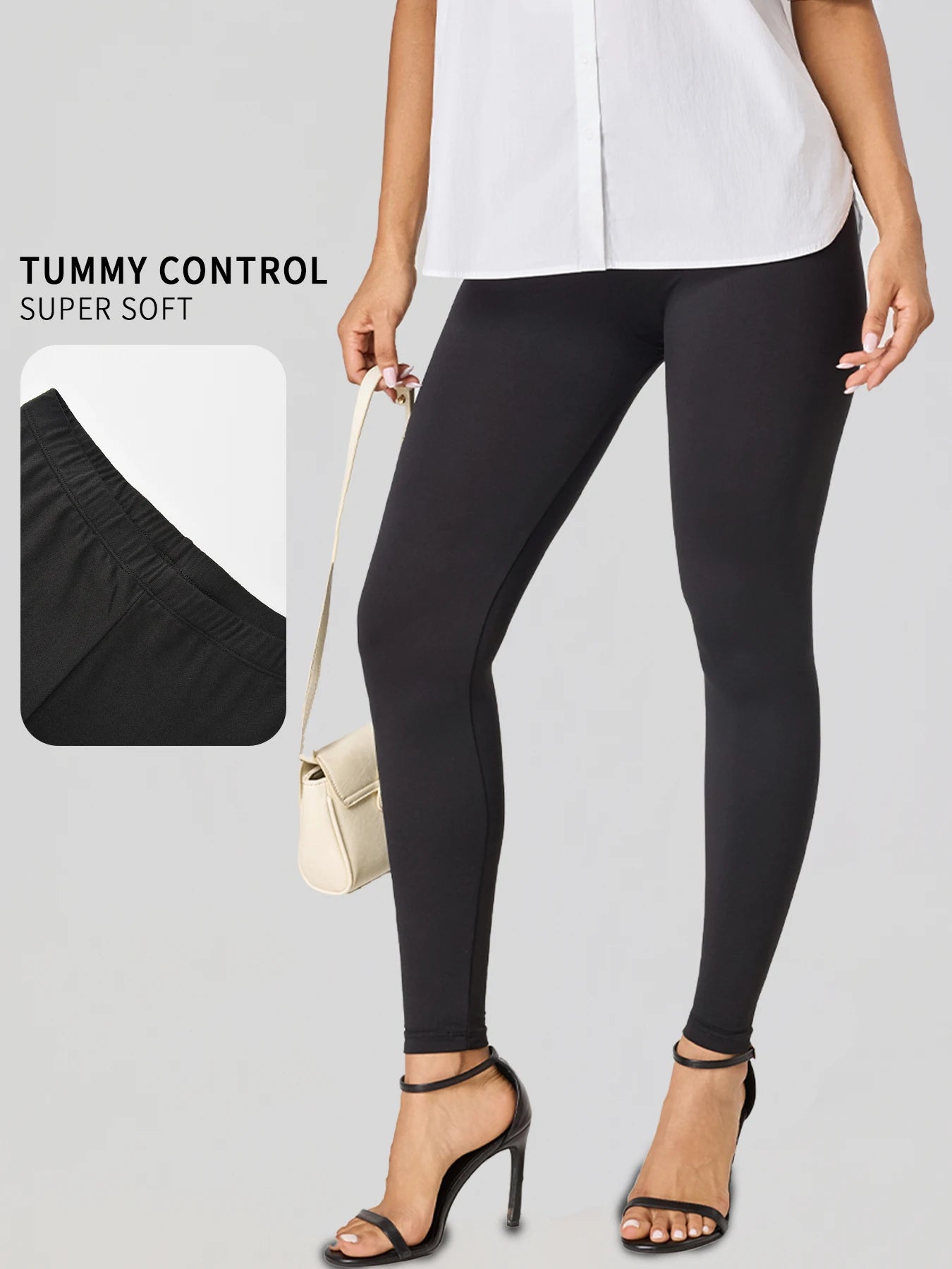 Plus Size Women's Leggings with Super Soft Fabric - High Elasticity