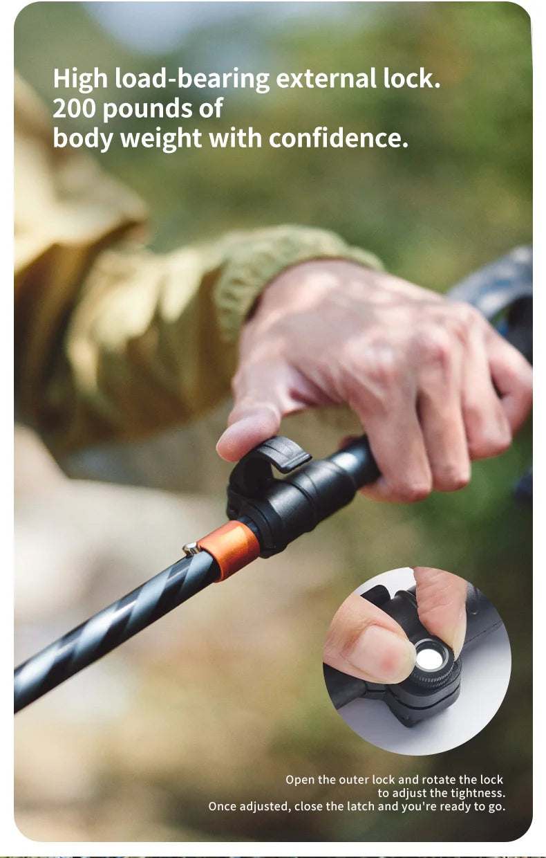 Climbing Sticks Ultralight Outdoor Folding Trekking Poles