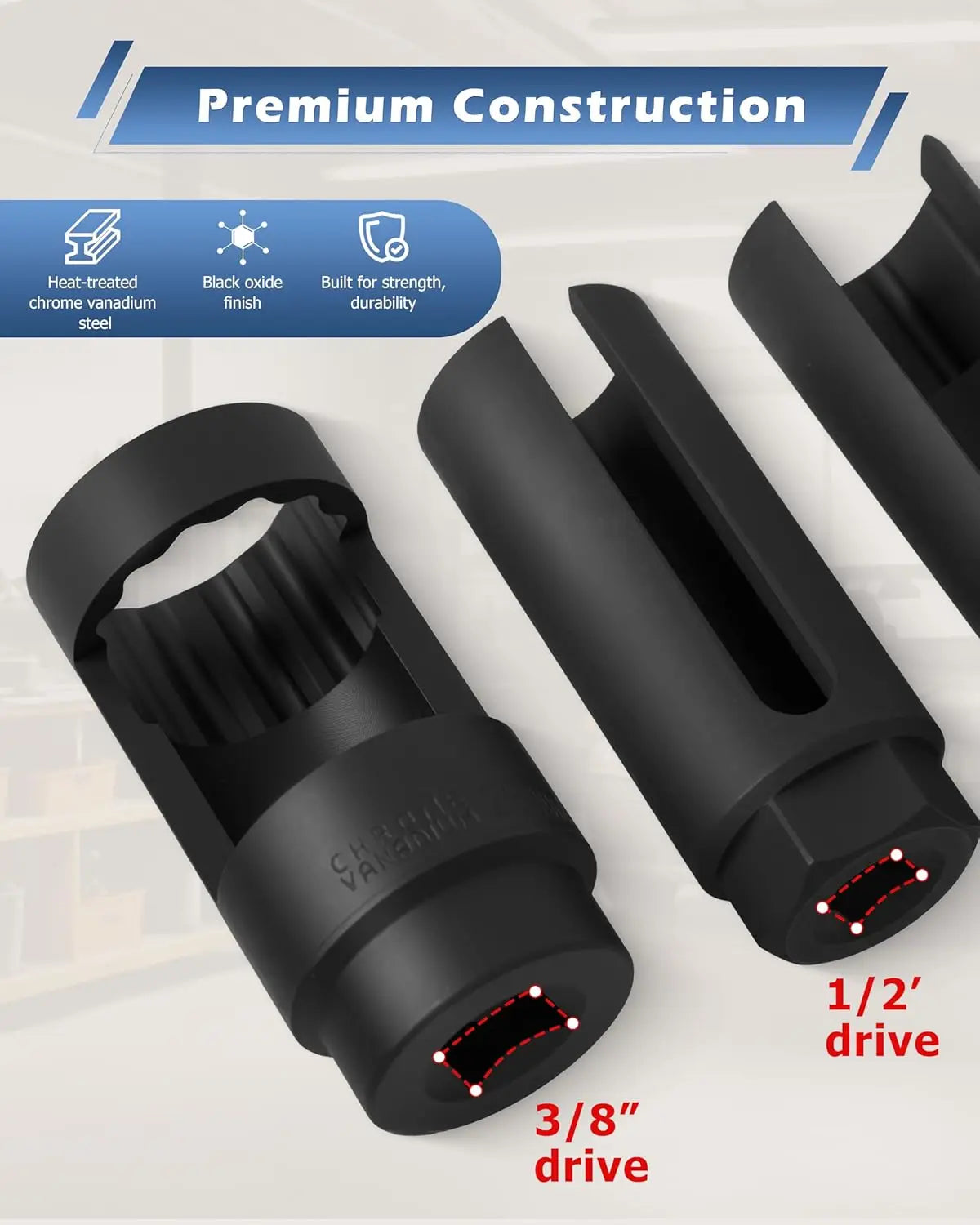 Universal Oxygen Sensor Socket Set O2 Lambda Sensor Removal