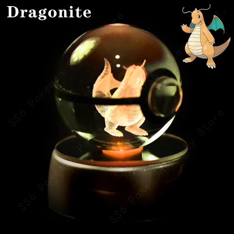 Pokemon Crystal Ball 3D Mewtwo Pikachu Gift