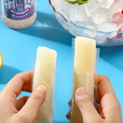Disposable Ice Popsicle Mold Bags Clear Ice Block Packaging