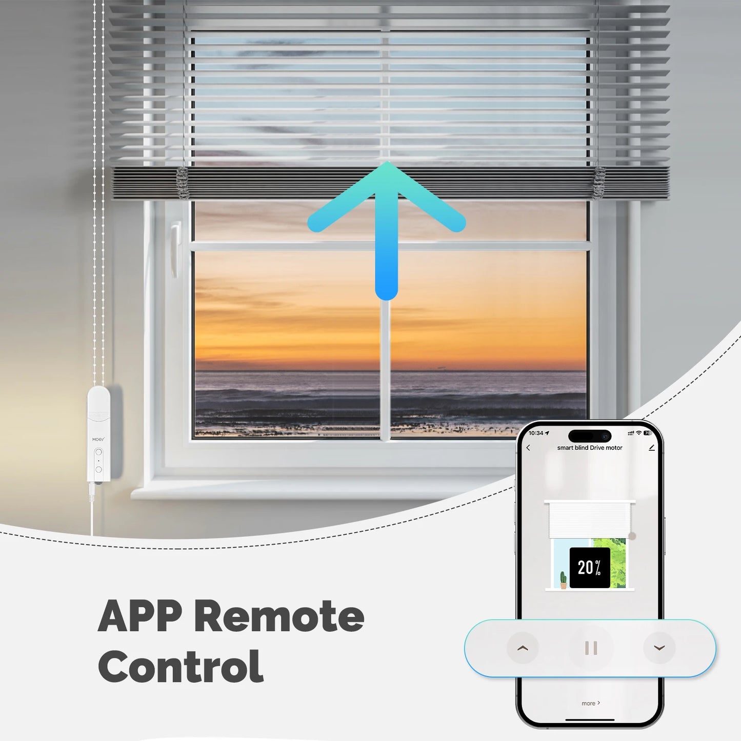 Tuya WiFi Smart Curtain Motor MOES Electric Roller Blinds