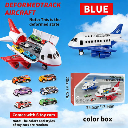 Inertial Plane Toy Set with 6 Mini Cars