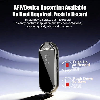 Mini AI Voice Recorder Pen, 30.6g, Magnetic Clip-on Design