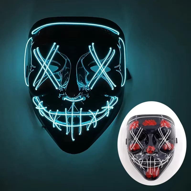 Wireless LED Neon Purge Mask & Fiber Optic Gloves