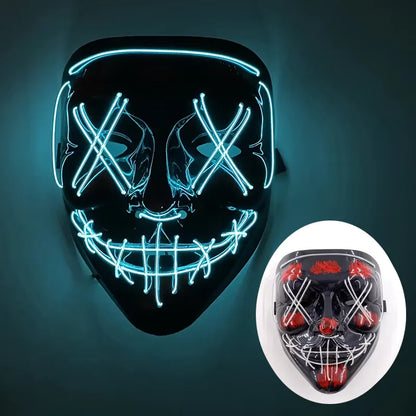Wireless LED Neon Purge Mask & Fiber Optic Gloves