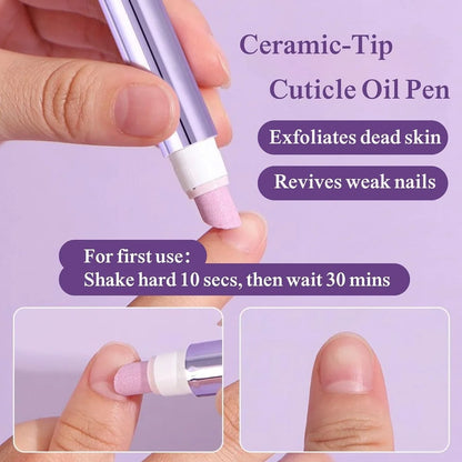 3-in-1 Cuticle Oil Pen Cuticle Pusher Nail Pen Dead Skin