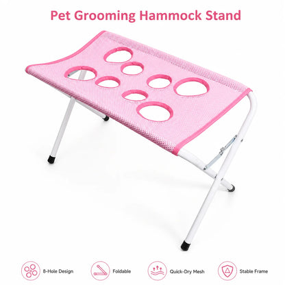 Pet Grooming Hammock Stand Foldable Cat Dog Bathing Rack