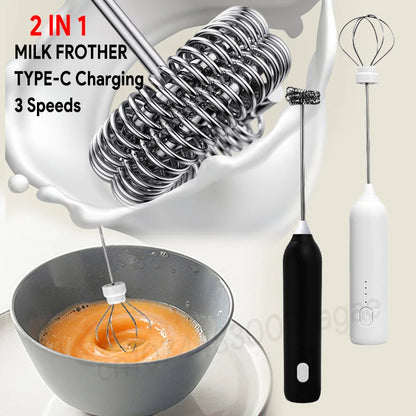 UPGRADED Electric Coffee Frother/MILK Whisk+Egg Beater