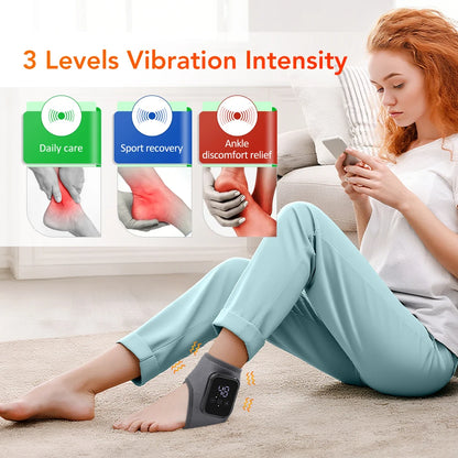Heated Ankle Massager Hot Compresses Vibration Massage