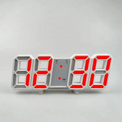 LED Digital Alarm Clock Wall Hanging With 3D Display