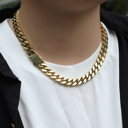 316 Stainless Steel Plated 18k Gold Fashion Hip Hop Bracelet