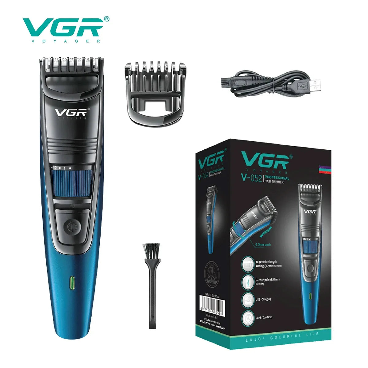 VGR Adjustable Hair And Beard Trimmer Hair Clipper Hair