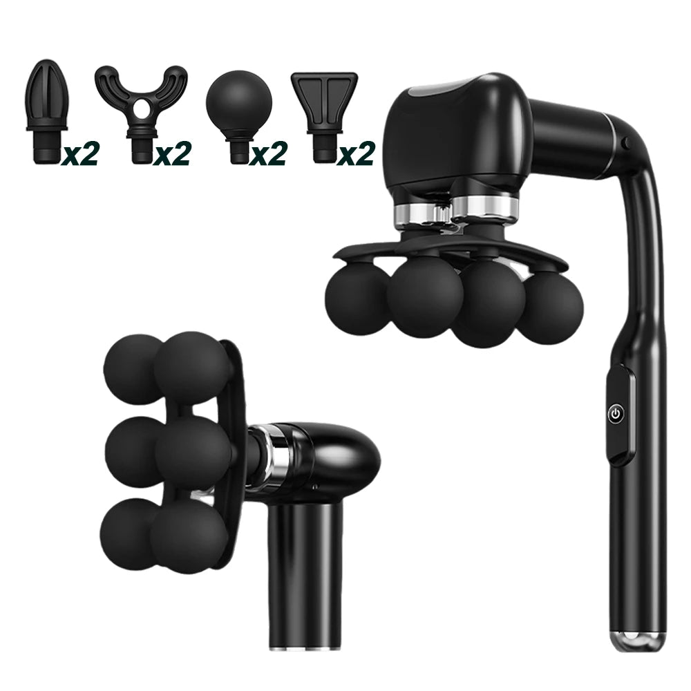 6-Heads Handheld Fascia Gun High Frequency Vibration Body