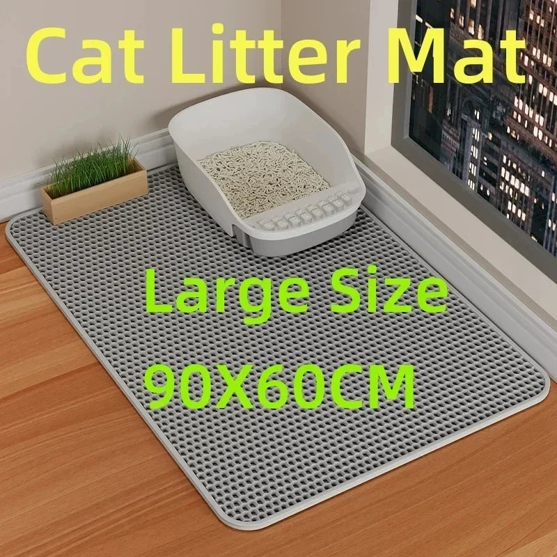 Large Cat Litter Mat Waterproof Double Layer Non Slip