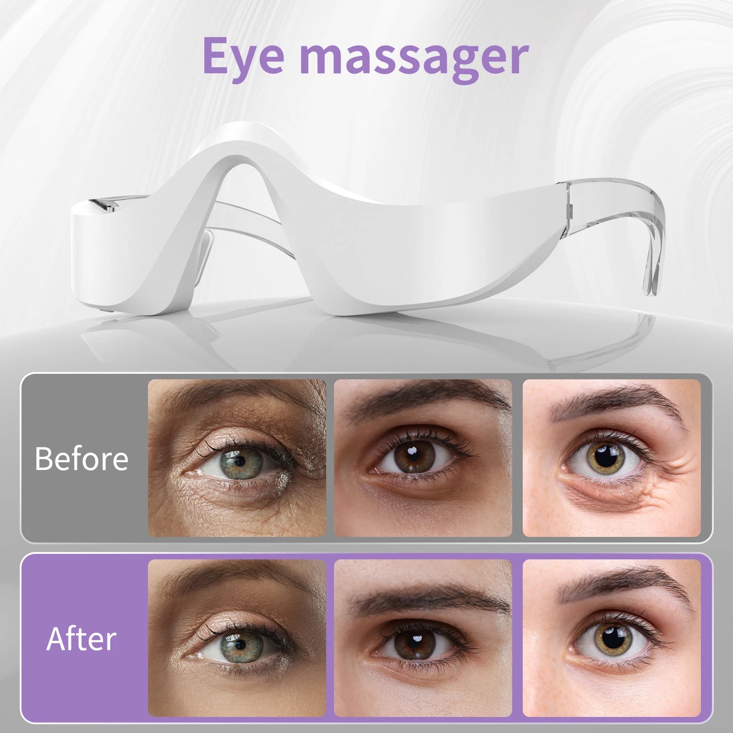 3 in 1 LED Photon Under Eye Device Massager Glasses