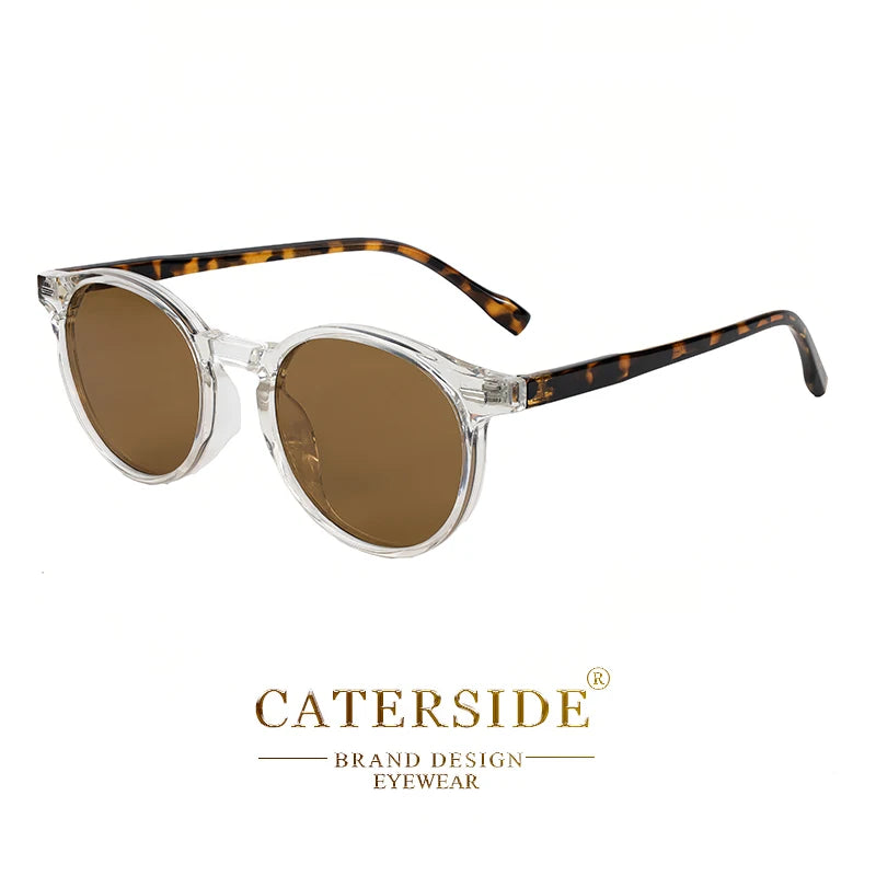 Retro Polarized Round Sunglasses Men TR90 / Acetate Vintage