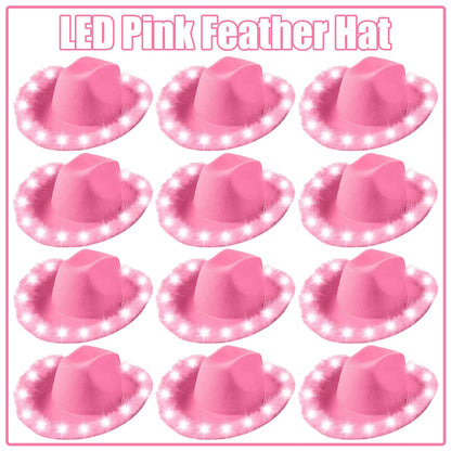 LED Cowboy Hats Wedding Hats Bulk Light up Cowboy Hats