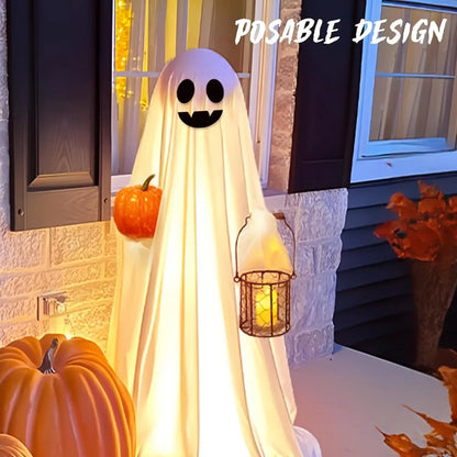 Scary Standing Ghost Glow-in-the-Dark Halloween Decoration