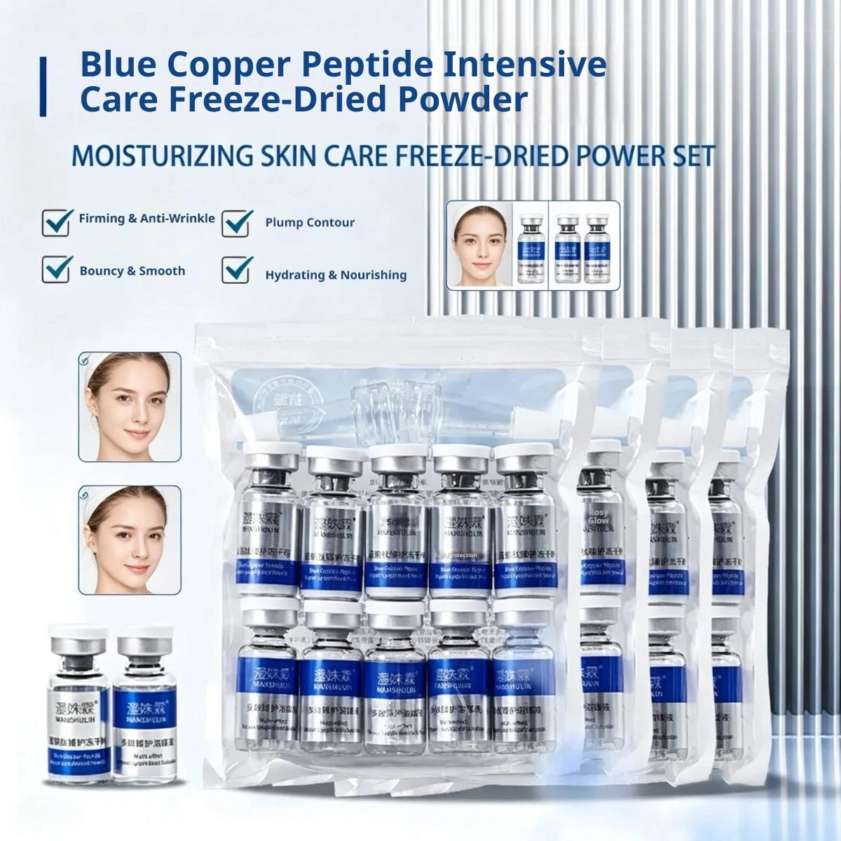 GHK-CU Blue Copper Serum Moisturizing Firmng Serum
