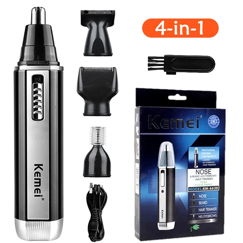 Kemei 4In1 Rechargeable Nose Hair Trimmer Beard Trimer