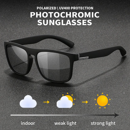Fashion Photochromic Polarized Sunglasses Men Women