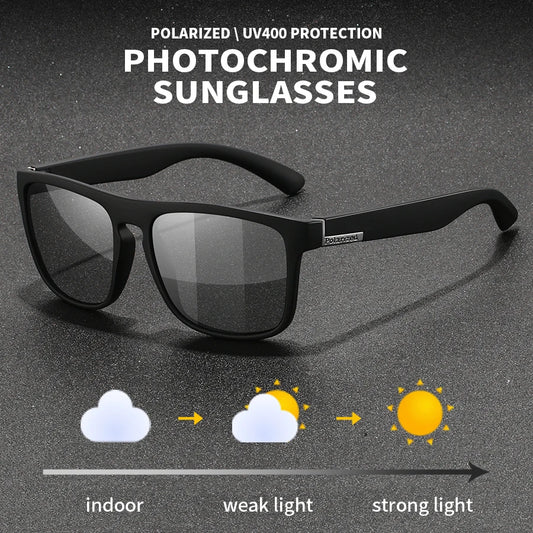 Fashion Photochromic Polarized Sunglasses Men Women