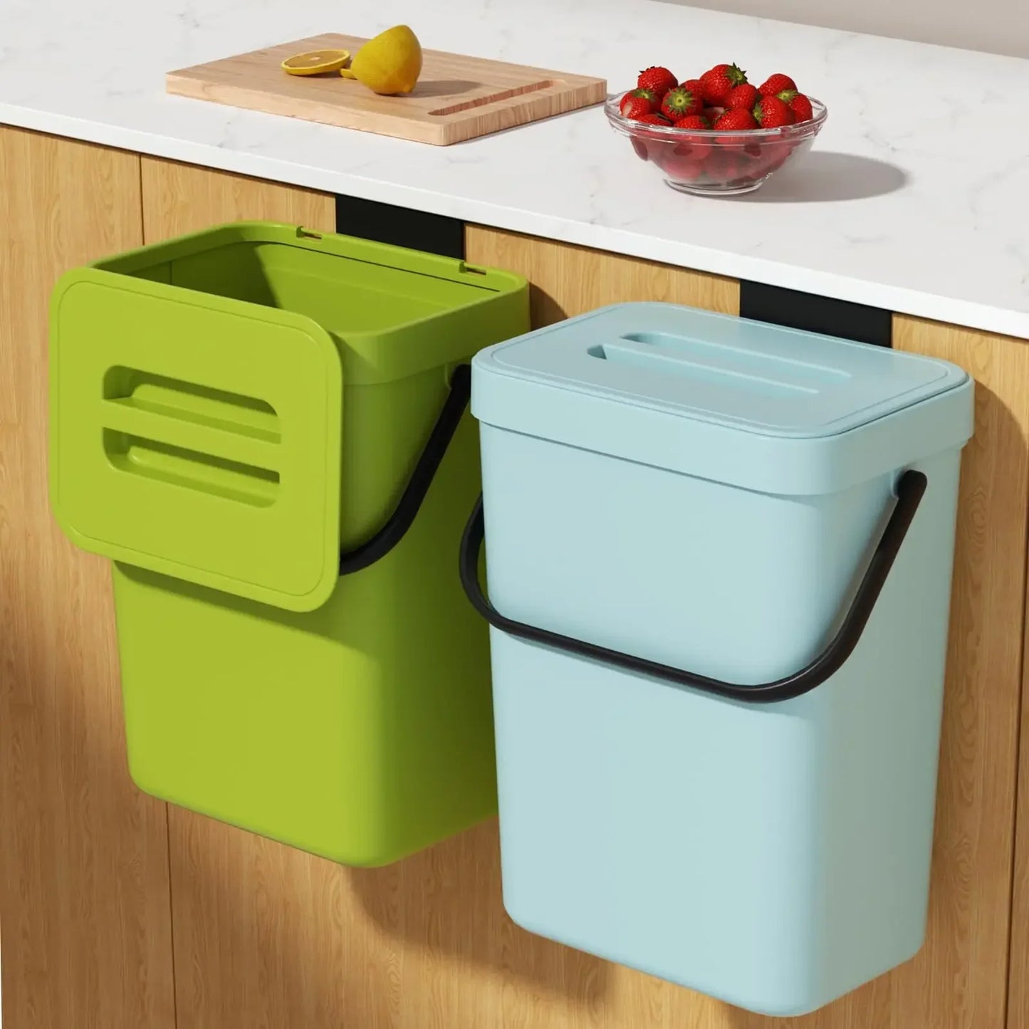 Small Plastic Trash Can Hanging Small Trash Can with Lid