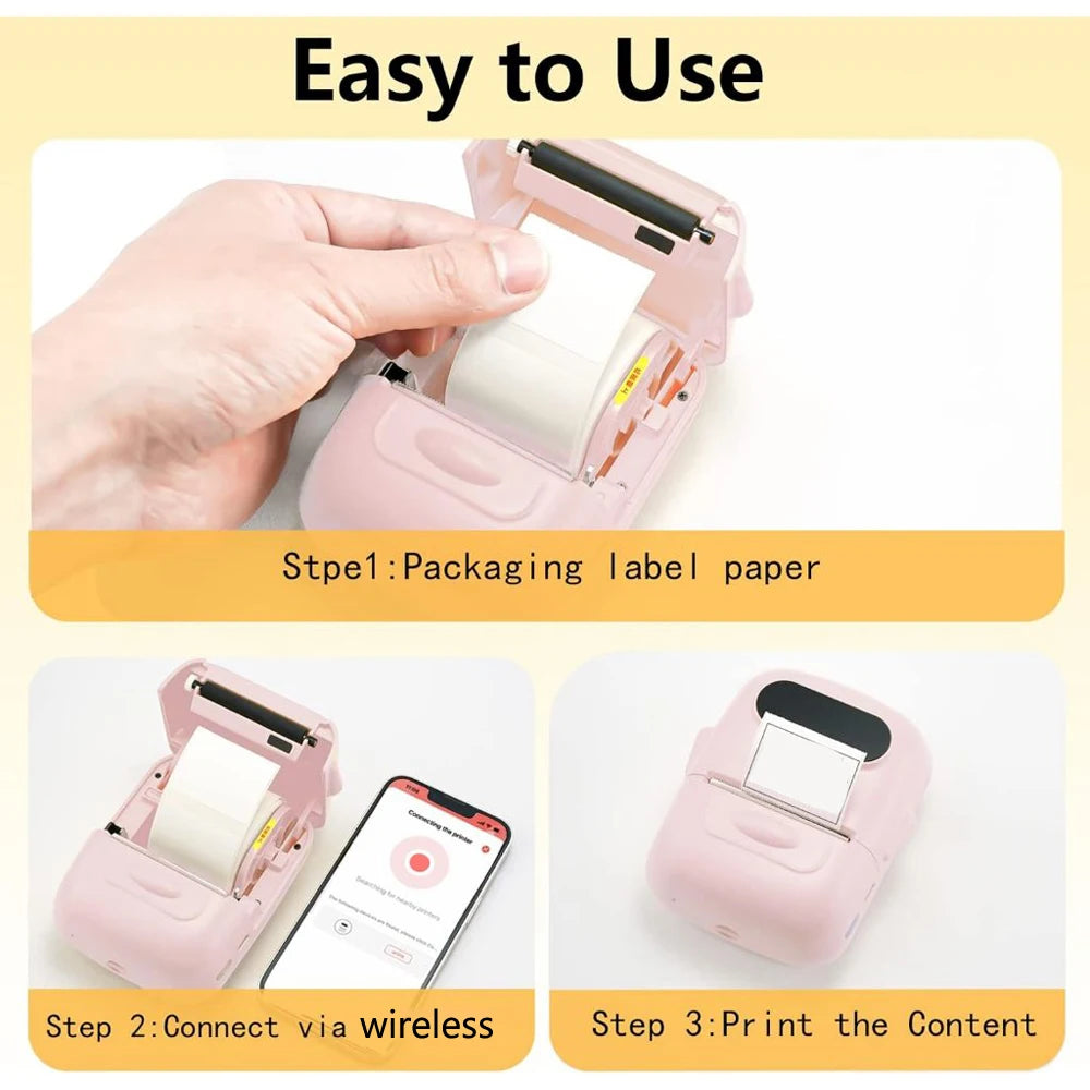 Thermal Label Printer P50 Portable Bluetooth Wireless
