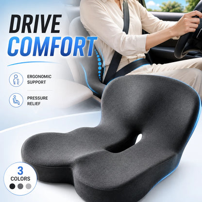 Memory Foam Car Seat Cushion Lumbar Support Ergonomic