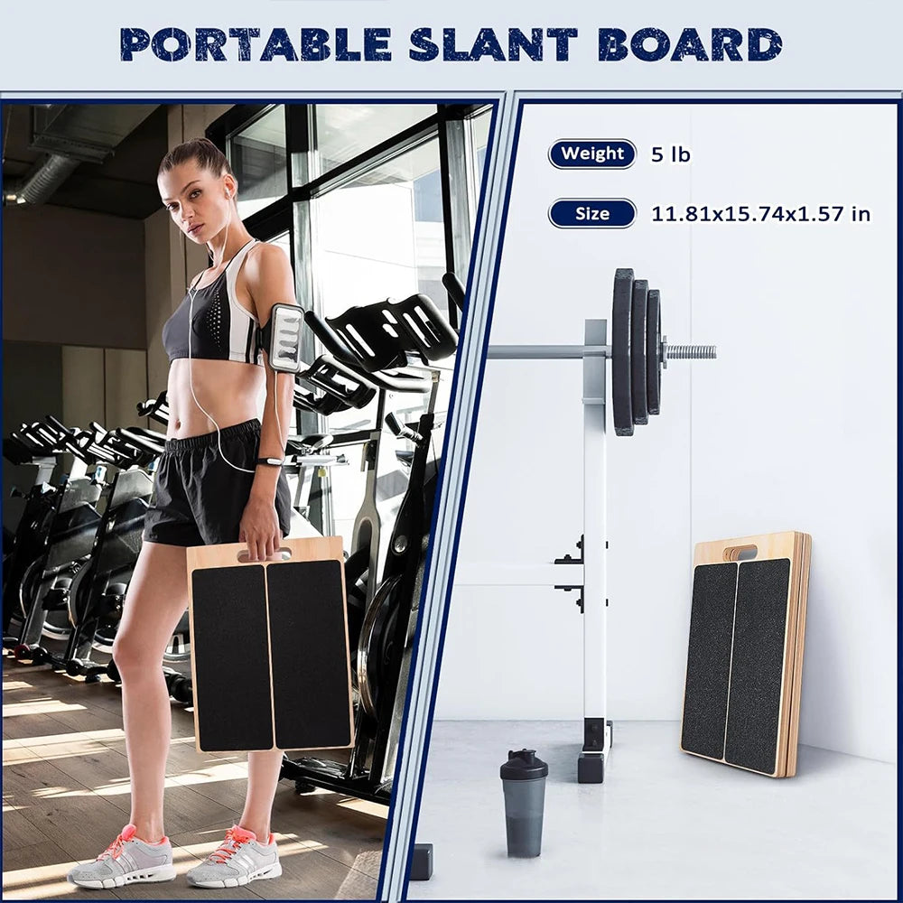 Foldable Wooden Incline Board Adjustable Calf Ankle Stretcher
