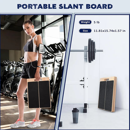 Foldable Wooden Incline Board Adjustable Calf Ankle Stretcher