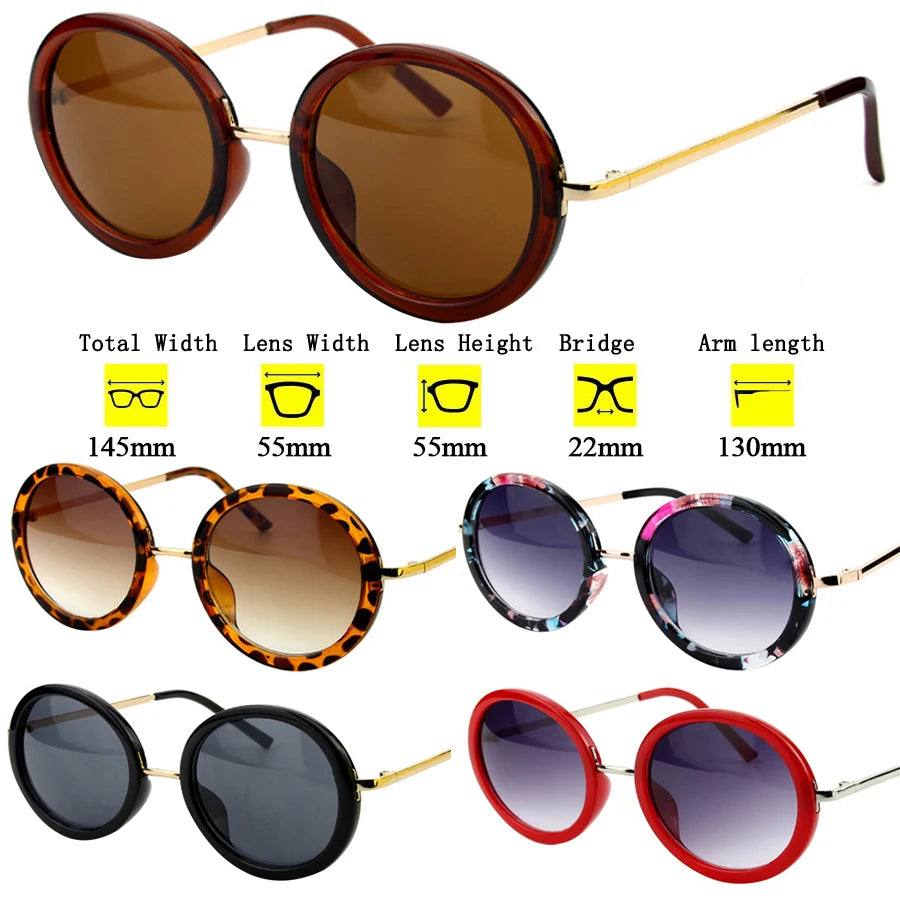 Sunglasses Women Men Round New Luxury Brand Design