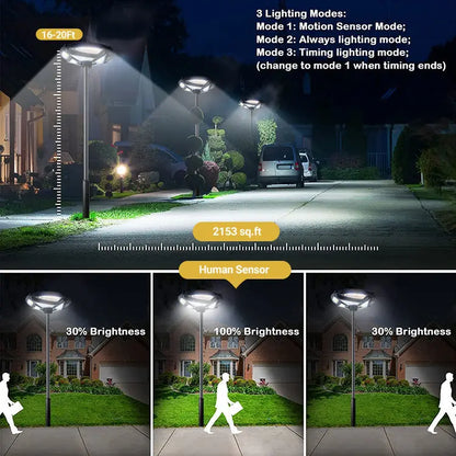 Solar Flood Lights Outdoor Security Lights for Parking Yard