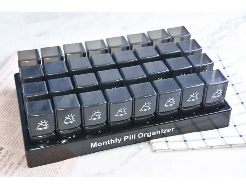 Monthly 31/32 Grids Pill Box Case Container Organizer