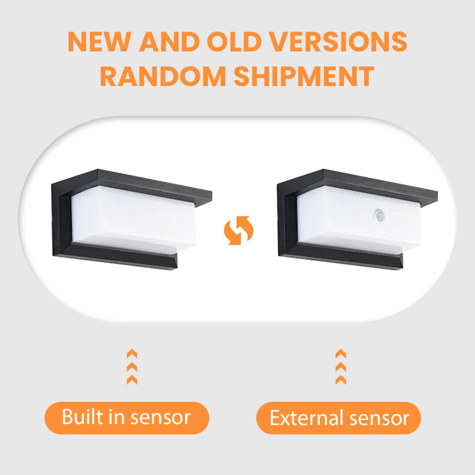 Led Outdoor Wall Light Waterproof IP66 Motion Sensor