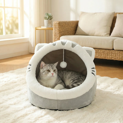 Cute And Soft Cat House Super Cat Bed Warm Deep Sleep Comfort