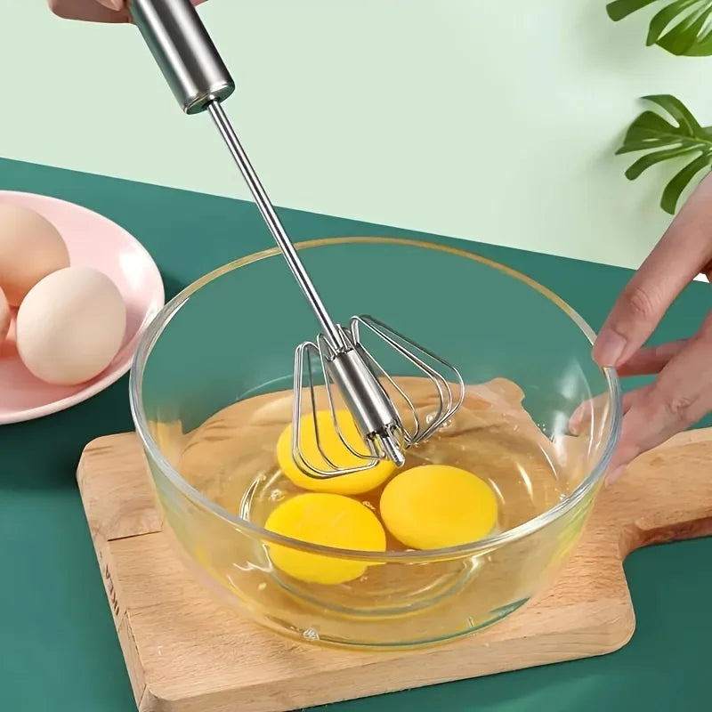 Stainless Steel Egg Beater Durable Semi-Automatic Mixer