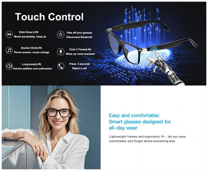 AI Translation Smart Glasses with photochromic lenses