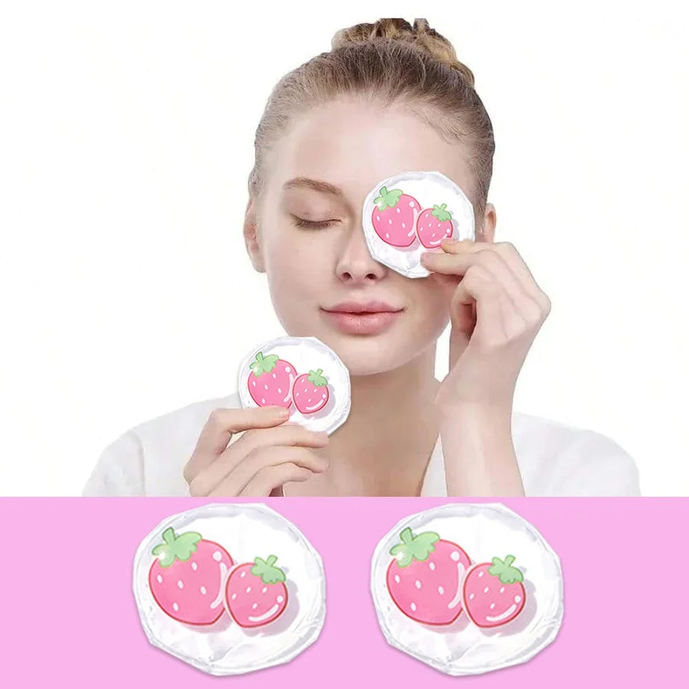 Fruit-Themed Gel Eye Mask – Hot & Cold Compress Pads