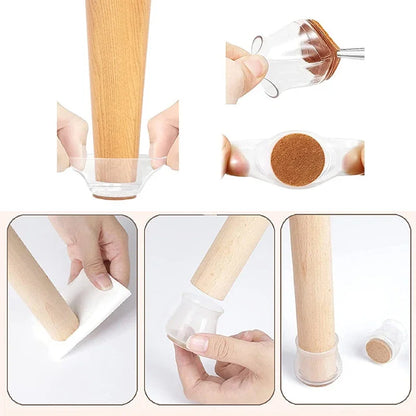 Chair Leg Caps Silicone Feet Protector Pads Furniture