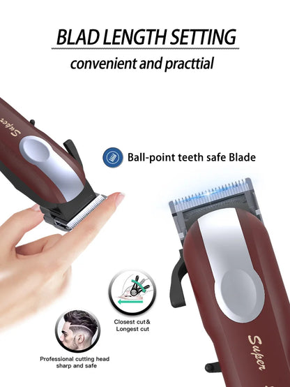 Professional Hair Clipper Lithium Battery Trimmer