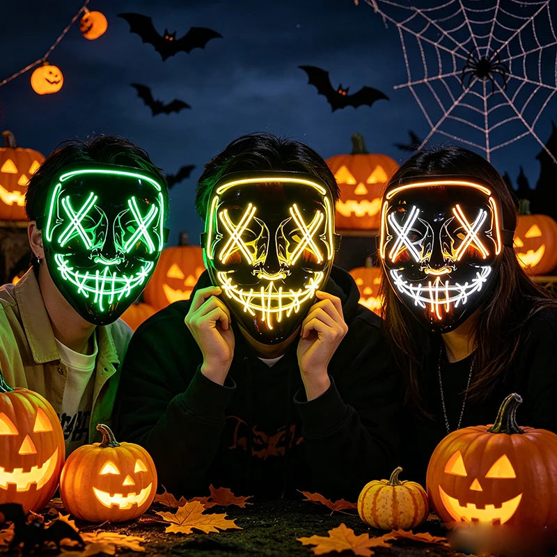 Halloween Party Supplies Luminous LED Purge Mask