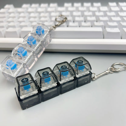 4-Button Fingertip Keychain RGB Fidget Stress Relief