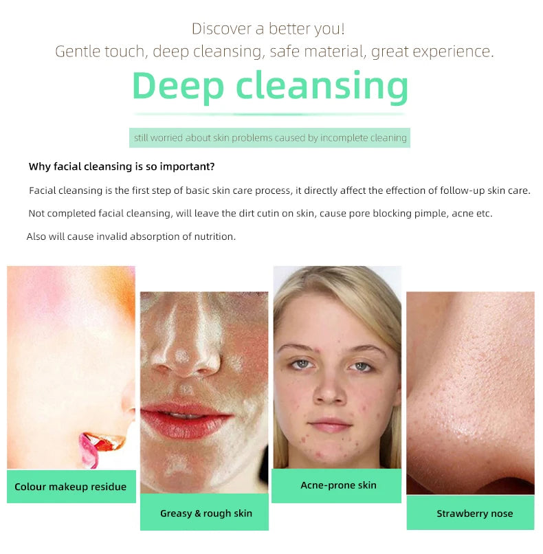 4 in 1 Electric Facial Cleansing Brush Sonic Skin Care