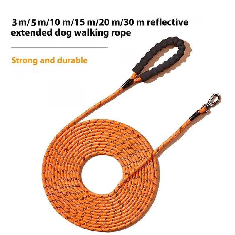 Reflective Extra Long Thick Dog Traction Rope Heavy Duty