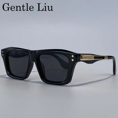 Steampunk Classic Square Sunglasses Men Luxury Brand Vintage