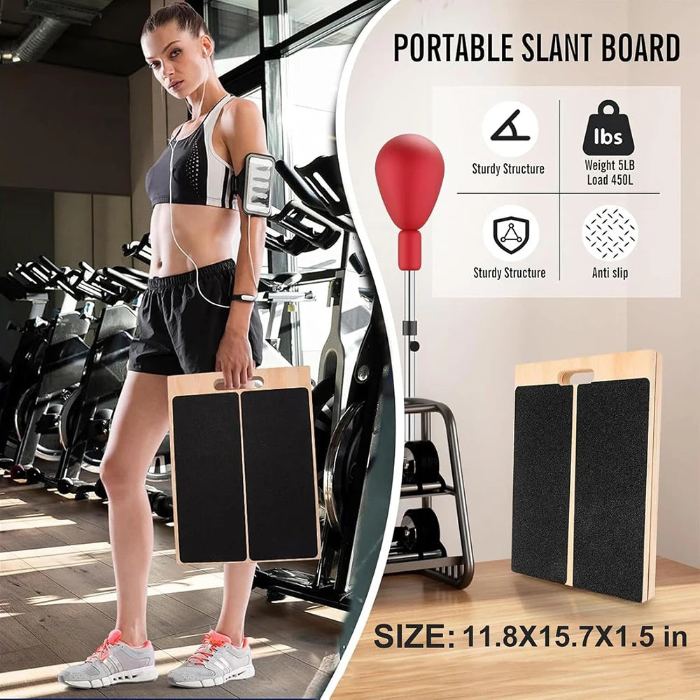 Foldable Wooden Incline Board Adjustable Calf Ankle Stretcher