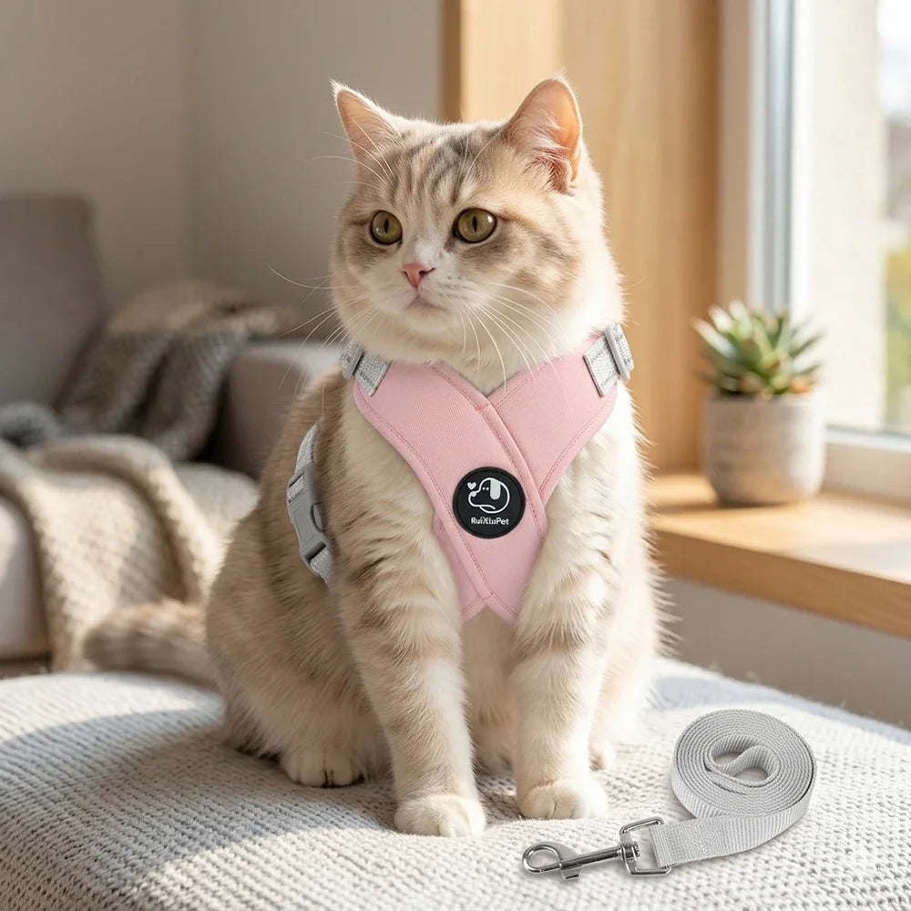 Dog Harness Leash Set Reflective Adjustable Pet Vest Harness