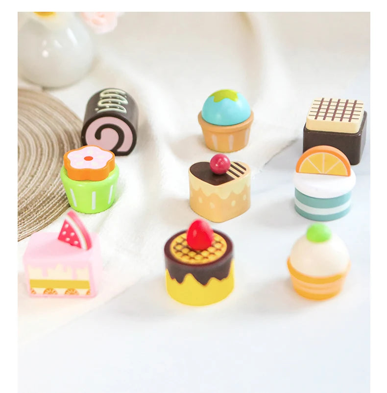 Wooden Kitchen Pretend Play Set Montessori Simulation Plates